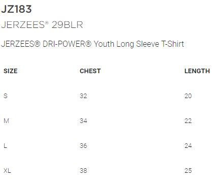 Shepherd Bluejay Football Gear - 2018 - Youth Long Sleeve T-Shirt - Jerzees Dri-Power