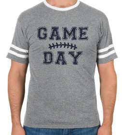 Shepherd Football Spirit Gear - 2022 - Adult Varsity T-Shirt - Jerzees Tri-Bend Varsity Ringer T-Shirt- 4.5 oz