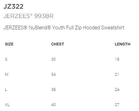 Clover Valley 4H Club - JERZEES® NuBlend® Full Zip Hooded Sweatshirt - 8oz