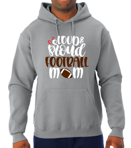 Shepherd Football Loud Proud Mom Gear - 2022 - Adult Hooded Sweatshirt - Jerzees NuBlend