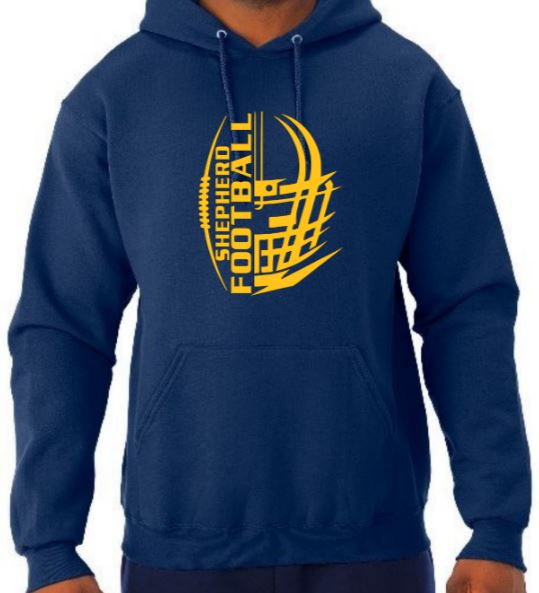 Shepherd Football - 2019 - Youth Hooded Sweatshirt - Jerzees NuBlend