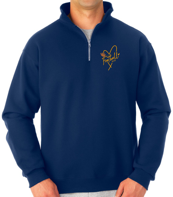 Shepherd Football Family Gear - 2023 - Adult Cadet Collar Sweatshirt - Jerzees Super Sweats NuBlend Unisex Quarter-Zip Cadet Collar Sweatshirt - 9.5oz