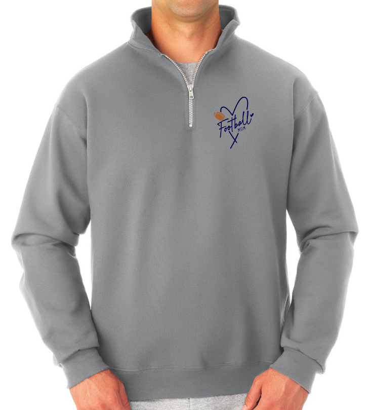 Shepherd Football Family Gear - 2023 - Adult Cadet Collar Sweatshirt - Jerzees Super Sweats NuBlend Unisex Quarter-Zip Cadet Collar Sweatshirt - 9.5oz