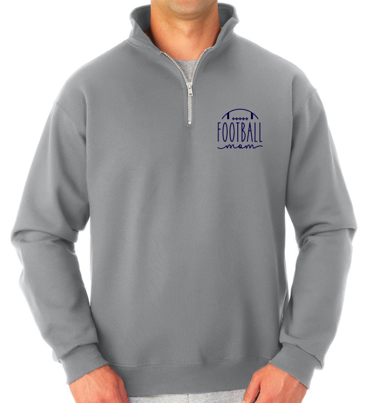 Shepherd Football Mom Gear - 2023 - Adult Cadet Collar Sweatshirt - Jerzees Super Sweats NuBlend Unisex Quarter-Zip Cadet Collar Sweatshirt - 9.5oz