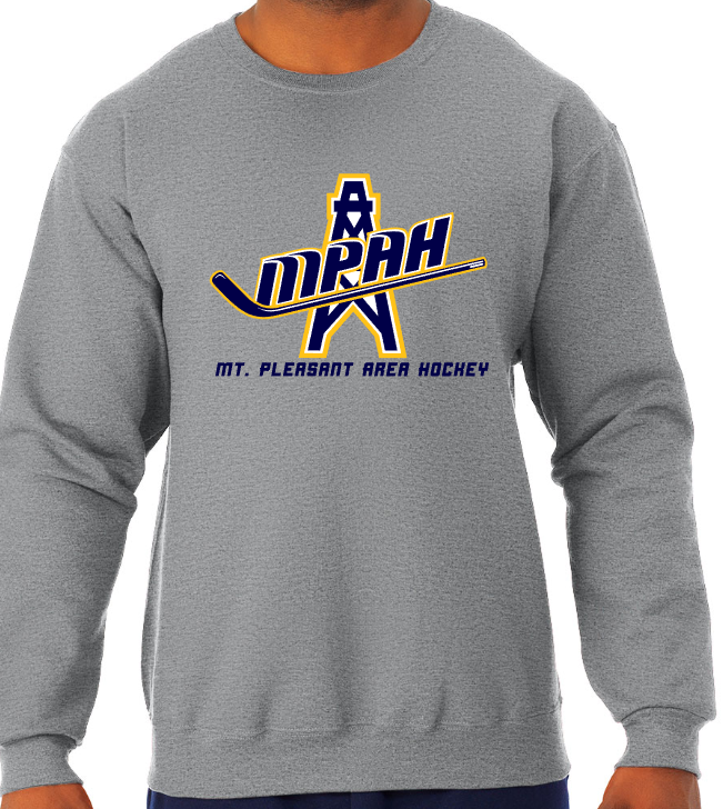 Mt. Pleasant Area Hockey - Youth Crew Sweatshirt - Jerzees NuBlend