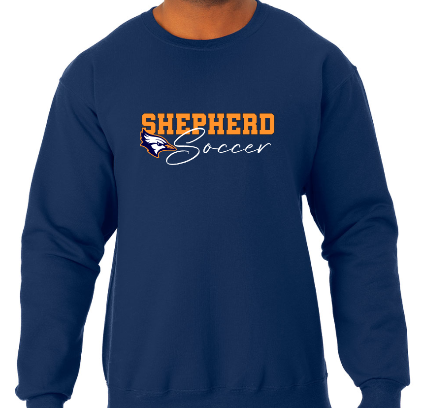 Shepherd Girls Soccer - Adult Crew Sweatshirt - Jerzees NuBlend