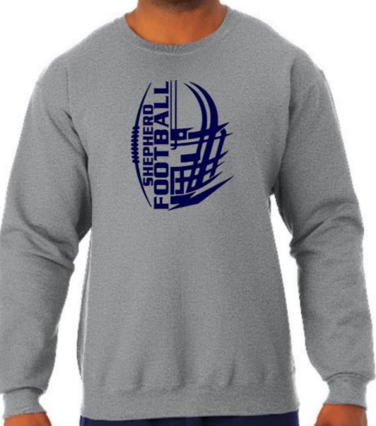 Shepherd Football - 2019 - Adult Crew Sweatshirt - Jerzees NuBlend