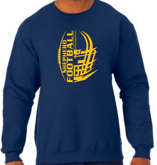 Shepherd Football - 2019 - Adult Crew Sweatshirt - Jerzees NuBlend