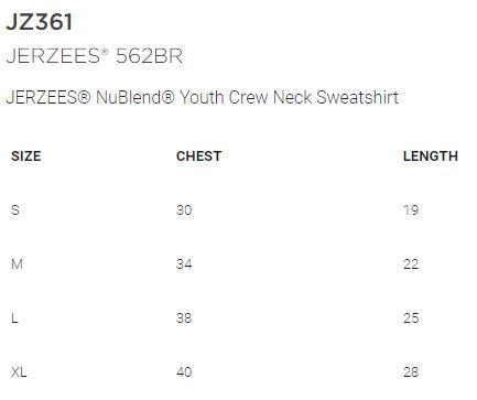 Mt. Pleasant Area Hockey - Youth Crew Sweatshirt - Jerzees NuBlend