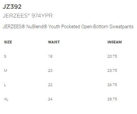 Mt. Pleasant Area Hockey - Youth Sweatpants- Jerzees NuBlend Pocketed Open-Bottom Sweatpants [EMBROIDERED DESIGN OPTION]