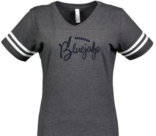 Shepherd Spirit Gear - 2019 - Ladies T-Shirt - LAT® Ladies' V-Neck Football Fine Jersey Tee