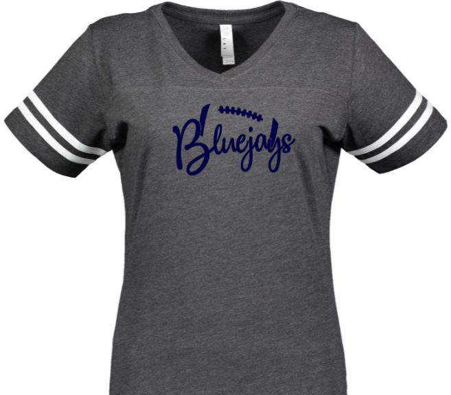 Shepherd Spirit Gear - 2019 - Ladies T-Shirt - LAT® Ladies' V-Neck Football Fine Jersey Tee