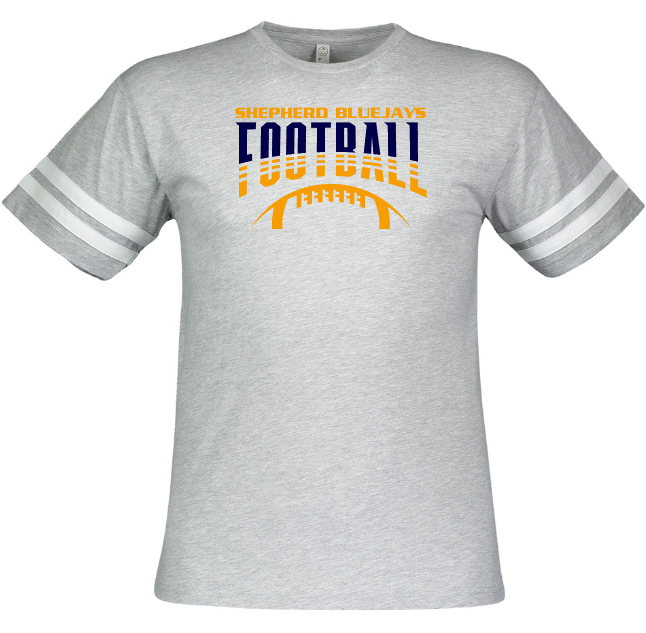 Shepherd Football Gear - 2023 -  Mens Tee - LAT Apparel Men's Football Tee - 4.50z
