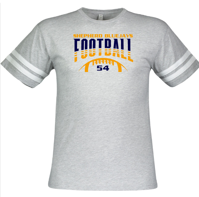 Shepherd Football Gear - 2023 -  Mens Tee - LAT Apparel Men's Football Tee - 4.50z