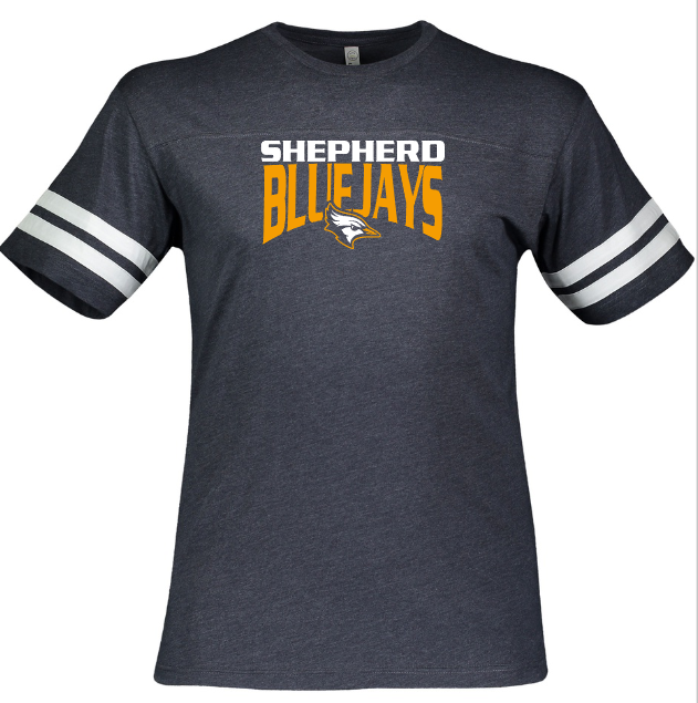 Shepherd Football Spirit Gear - 2023 - Mens Tee - LAT Apparel Men's Football Tee - 4.50z