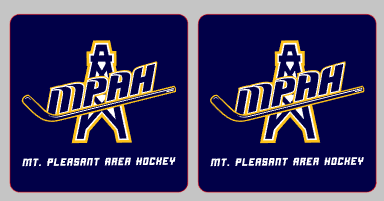 Mt. Pleasant Area Hockey - Bag Tag 3 x 3 Aluminum - 2-sided