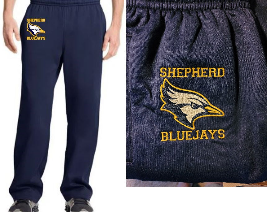 Shepherd Bluejays Spirit Gear - Embroidered - Sport Wick Fleece Pant