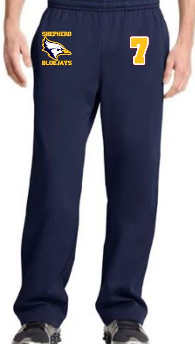 Shepherd Bluejays Spirit Gear - Embroidered - Sport Wick Fleece Pant