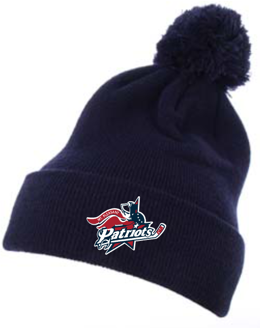 Patriots Hockey - YP Classics™ Cuffed Pom Pom Knit Beanie [EMBROIDERED]