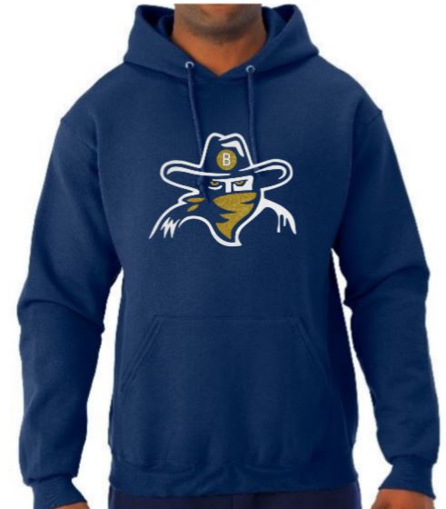 Shepherd Bandits Baseball Glitter Design - Adult Hooded Sweatshirt - Jerzees NuBlend